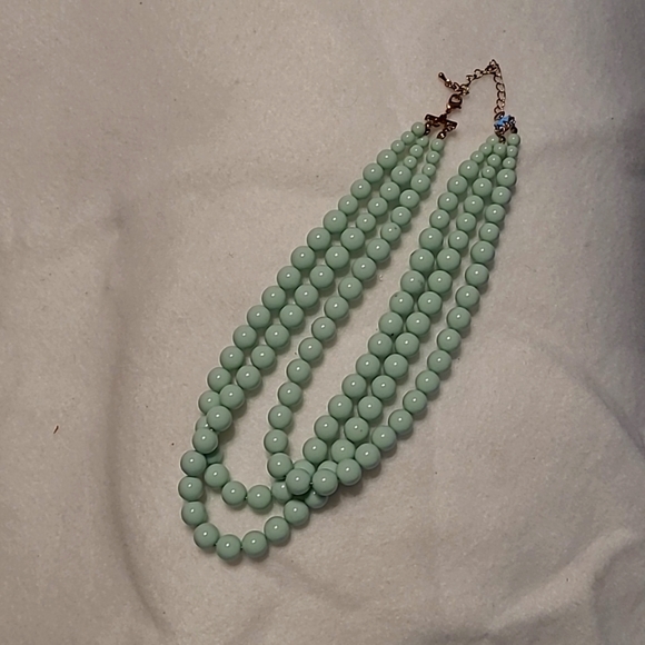 Vintage Beaded Necklace - Mint Multi - Picture 3 of 3